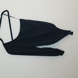 Abercrombie & Fitch one shoulder body suit, black size s